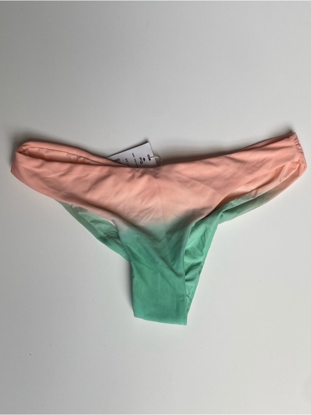 PQ Swim Peach to Mint Ombre Bikini Bottoms (S)